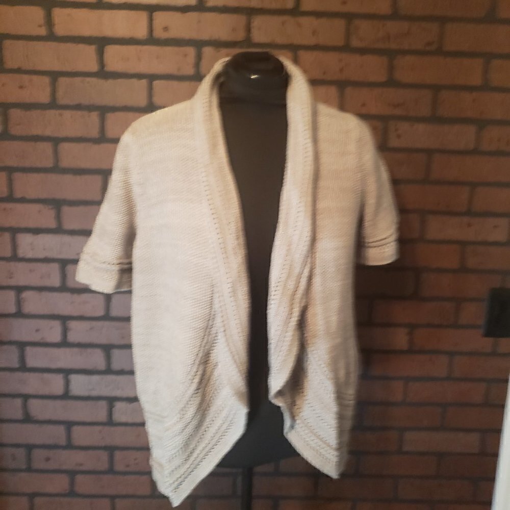 Womens Sonoma Knit Light GrayCardigan Short